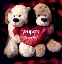 Best Made Toys Int. PUPPY LOVE Heart 2 Hugging Dogs Stuffed Animal 23&quot; - £21.88 GBP