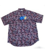 Columbia PFG Men&#39;s Super Tamiami Omni-Shade Blue Red Abstract Fish Shirt... - $40.99 CAD