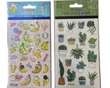Lot of 8 Sheets  Assorted Crunchyroll Stickers Metallic Plain Bananya Su... - $10.05