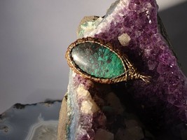 Gorgeous Chrysocolla Pendant Handmade Set In Copper Silver Accents 59.48 X 29.05 - £93.96 GBP