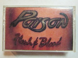 Poison Flesh &amp; Blood Original Cover Cassette Tape *Tested* Unskinny Bop Vg+ Oop - £11.60 GBP