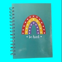 Rainbow Be Kind Blank Lined Journal Spiral Hard Cover Notebook - £8.13 GBP