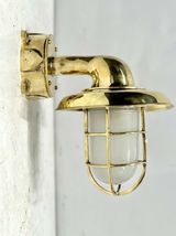 Victorian Style Brass Wall Lamp &amp; Lighting with Junction Box Shade &amp; Whi... - $151.20