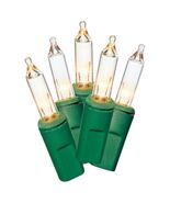 Holiday Time Clear Mini Lights Christmas Tree Indoor Outdoor Green Wire ... - $18.80