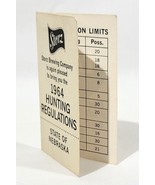 RARE Vintage STORZ 1964 Nebraska Hunting Regulations Storz Tap Beer - $48.89 CAD