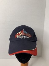 Vintage Niagara Falls Cotton Ball Cap US and Canada Flags Adjustable Strap Adult - £6.37 GBP