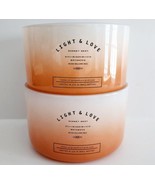 Candle Holder Jars Lot Of 2 New OB Seven Willows Wax Co Light &amp; Love Cra... - $566.69 MXN