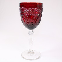 Cristal D&#39;Arques Durand Luminarc Wine Water Goblet Glass Ruby Red 8&quot; Win... - $13.54