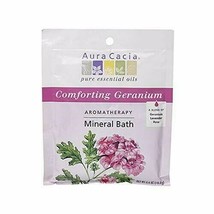 Aura Cacia Comforting Geranium Aromatherapy Mineral Bath | 2.5 oz. Packe... - £6.28 GBP