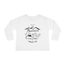 Toddler Tee, Long Sleeve, Adventure Awaits Mountain Print, 100% Comfy Co... - £22.23 GBP