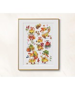 Little Fox cross stitch autumn story pattern pdf Cute fox embroidery chart - $20.99