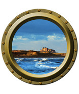 Castle by the Sea - Porthole Wall Decal - $14.00