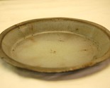 Gray Enamelware Tin Pie Plate Pan Kitchen Camping Graniteware - £13.42 GBP