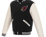 NFL Arizona Cardinals Reversible Fleece Jacket PVC Sleeves 2 Front Logos - £96.21 GBP