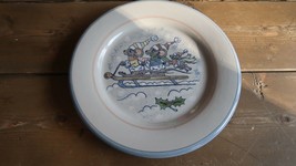 Vintage LOUISVILLE STONEWARE Sled Xmas Christmas Mice Mouse 9 3/8&quot; - £18.71 GBP