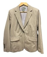 Vtg Eddie Bauer 98% Wool 2% Spandex Career Jacket Blazer Grayish Beige S... - $38.51