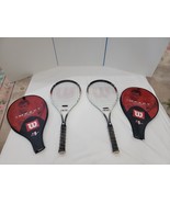2 Wilson Titanium Graphite Soft Shock Super-Light Tennis Racquets L3 4 3... - $42.99