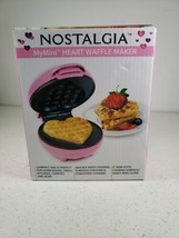 Nostalgia My Mini Heart Waffle Maker, Pink - £17.09 GBP