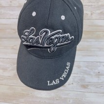 Lanza Black Baseball “Las Vegas” Cap Hat Adjustable Embroidered USA Made - $13.57