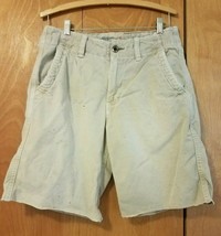 American Eagle Original Straight Men Spotted Khaki Denim Cut Off Shorts Size 30 - £8.01 GBP