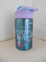 His &amp; Hers 16 Oz Flip Top Stainless Steel Bottom Disney Theme Drink Cup Tumblers - £23.59 GBP