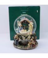 Holy Family Christmas Story Nativity Musical Water Snow Globe Rotating L... - $77.59