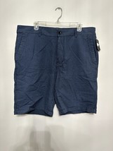 Union Men&#39;s Chino Shorts Blue/Black Striped 36W NWT - £26.08 GBP