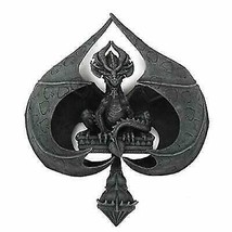 Pacific Giftware Winged Dragon Poker Card Spade Wall Mount Decorative Resin - £56.12 GBP
