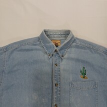 Port Authority CACTUS RN#90836 Original Denim Shirt Men's XL Blue Button-Down image 13