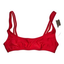 J Crew Womens Heritage Scoopneck Bikini Top Size Small Red Back Hook Str... - $19.34