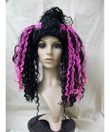 Black with Hot Pink Tokyo Pop Princess Wig Punk Geisha Rave Anime Manga ... - $24.37 CAD