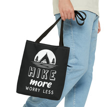 Durable Tote Bag All-Over Print HIKE more WORRY less Stress-Free Hiking ... - £16.97 GBP+