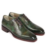 Paul Parkman Mens Shoe Oxfords Green Marble Patina Goodyear Welted 56GRN37 - $834.28 CAD