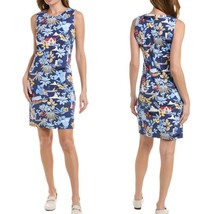 J. MCLAUGHLIN Catalina Cloth Blue Coastal Print Sophia Sleeveless Dress Size xs - £45.52 GBP