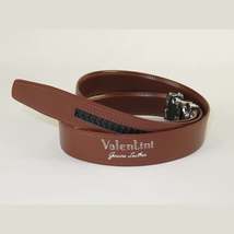 Mens VALENTINI Leather Belt Automatic Adjustable Removable Buckle V506S Cognac image 4