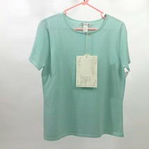 Mureli Women&#39;s Metallic Silver Thread Aqua Sweater Size Small - $356.15 MXN