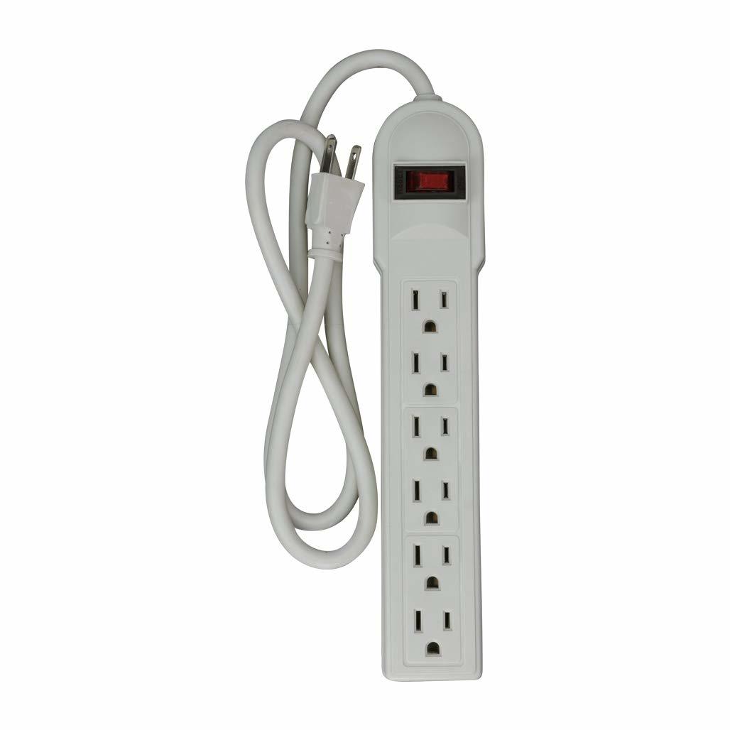 Primary image for Uninex PS09S Heavy Duty 6 AC Outlet Power Strip, Surge Protector, 14/3 AWG, UL L