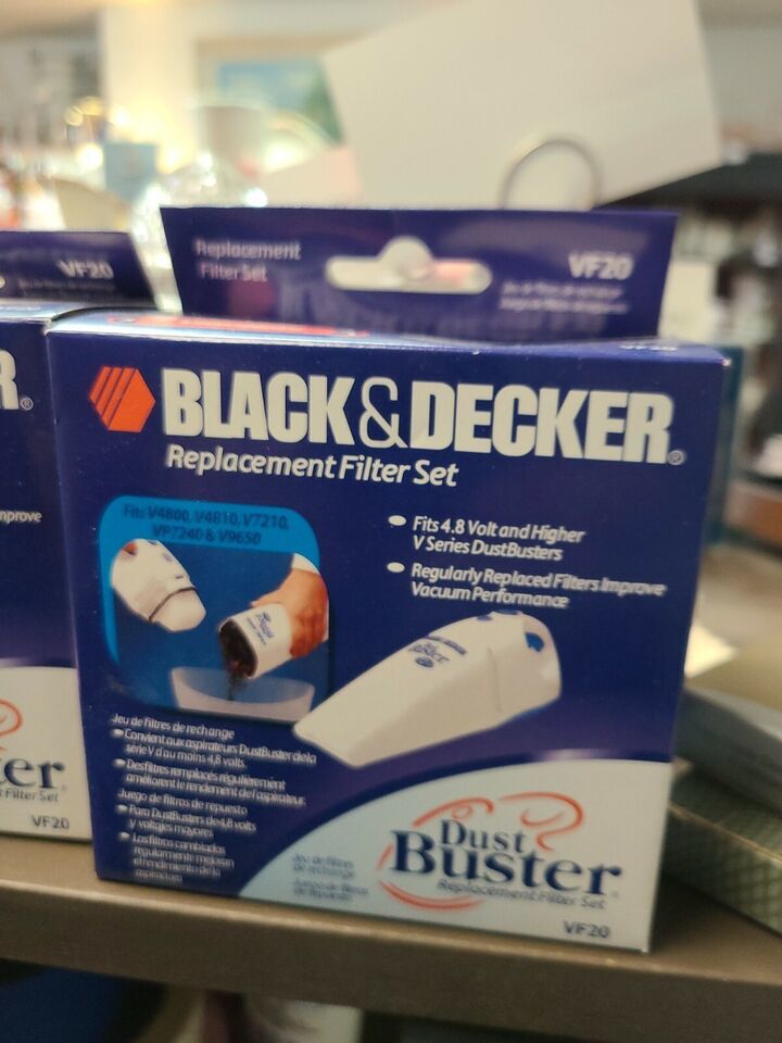 Black & Decker DustBuster Replacement Filter Set VF20 for 4.8+ Volt V Series NEW - $9.45