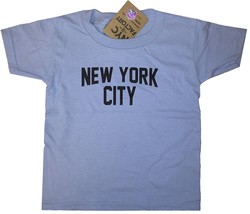 New York City Toddler T-Shirt Screenprinted Light Blue Baby Lennon Tee (4T) - £10.97 GBP