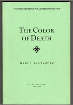 Bruce Alexander THE COLOR OF DEATH First edition: Scarce Uncorrected Proof Copy - £17.68 GBP