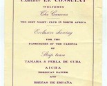 Cunard Line Caronia Cabaret Le Consulat Night Club Tangier Morocco Flyer... - $24.72
