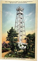 Observation Tower, Hot Springs Mountain, Arkansas vintage postcard 1941 - £9.58 GBP