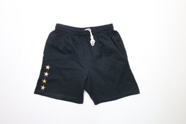 Vtg 90s Streetwear Womens Large Sequin Stars Above Knee Cotton Shorts Black USA - £31.02 GBP