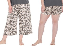 Honeydew Womens Super Soft Fleece 2 Piece Pajama &amp; Shorts Set,Leopard,Small - £35.00 GBP