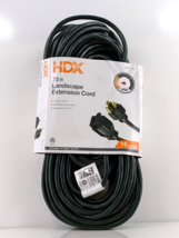 HDX 75ft. 16 Gauge Indoor/Outdoor Landscape Extension Cord 10 Amp Green ... - £19.27 GBP