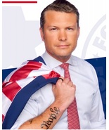 Secretary of War PETE HEGSETH color 8x10 arm tattoo portrait  - $111.09 MXN