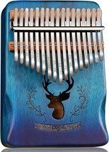 Kalimba 17 Key Thumb Piano Premium Mahogany Deer Pattern Finger Piano Ha... - £35.29 GBP