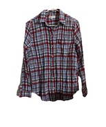 Gap Flannel Shirt Womens XS  Plaid Button Up Fitted Boyfriend Long Sleeve - $41.24 CAD