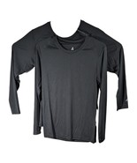 Womens Plain Black Performance Long Sleeve Shirt Size S Small (Lot of 2)... - $38.45 CAD