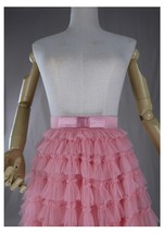Blush Pink Tiered Tulle Skirt Bridesmaid Custom Plus Size Tulle Midi Skirt image 8
